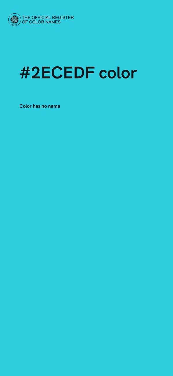 #2ECEDF color image
