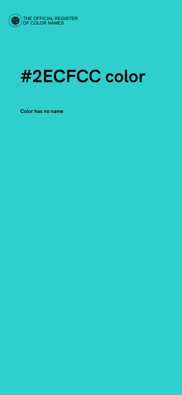 #2ECFCC color image
