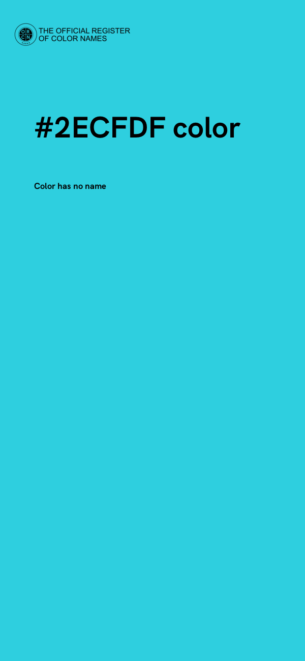 #2ECFDF color image