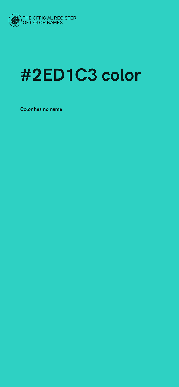 #2ED1C3 color image