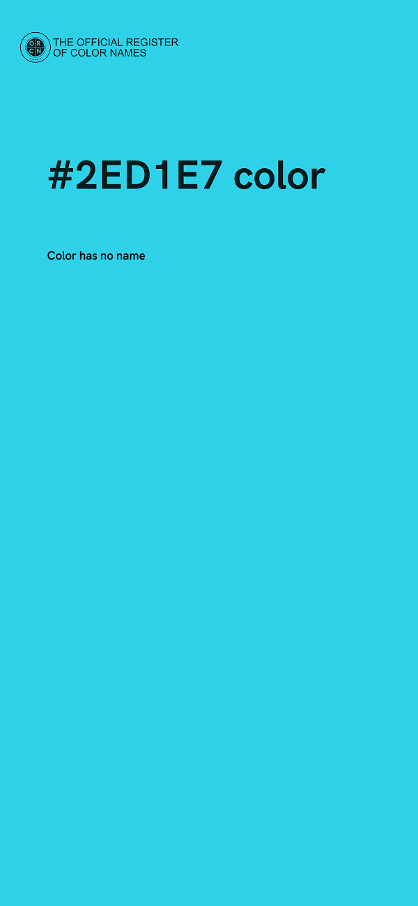 #2ED1E7 color image