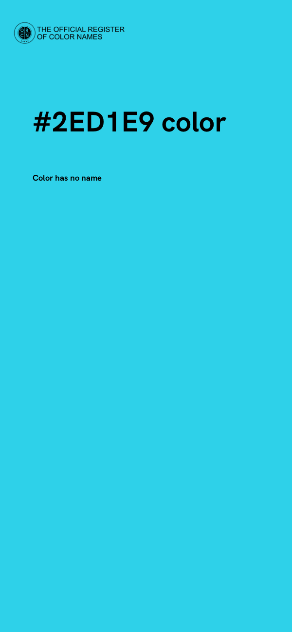 #2ED1E9 color image
