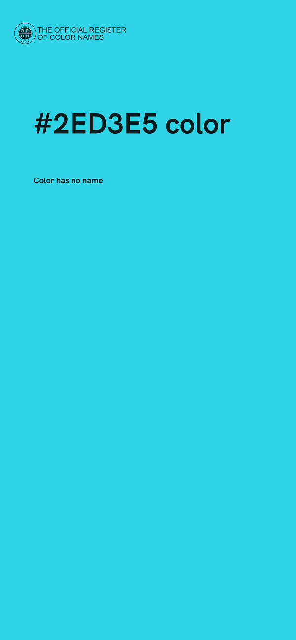 #2ED3E5 color image