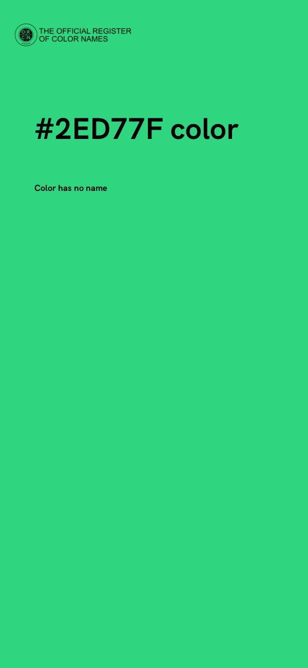 #2ED77F color image