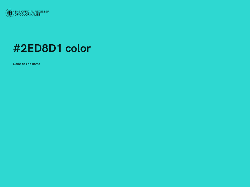 #2ED8D1 color image