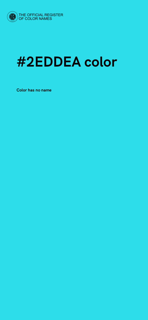 #2EDDEA color image