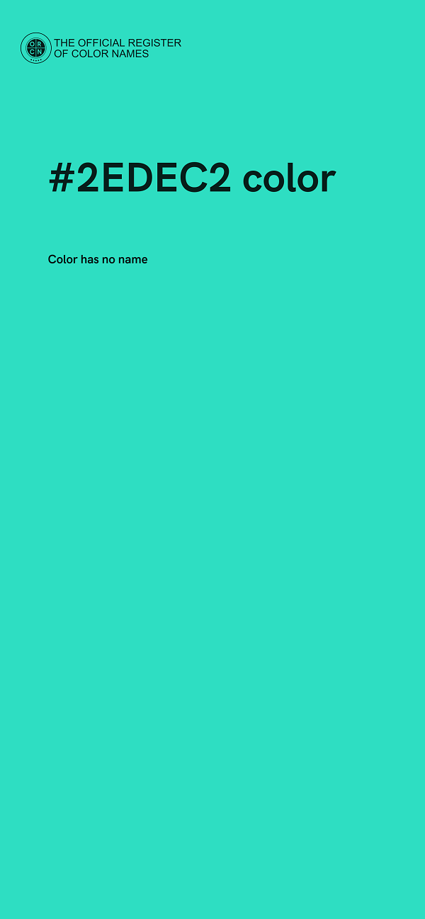 #2EDEC2 color image