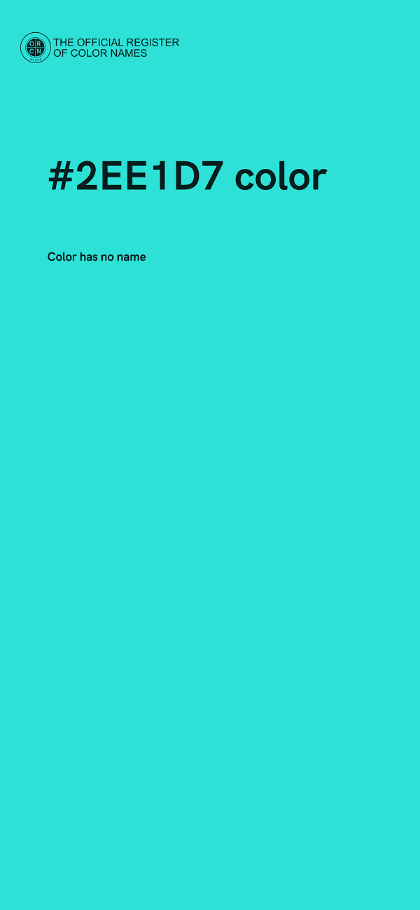 #2EE1D7 color image