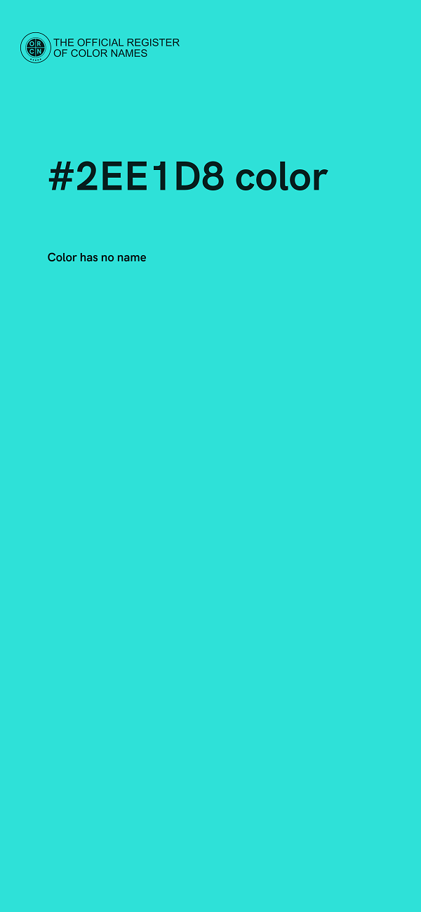 #2EE1D8 color image
