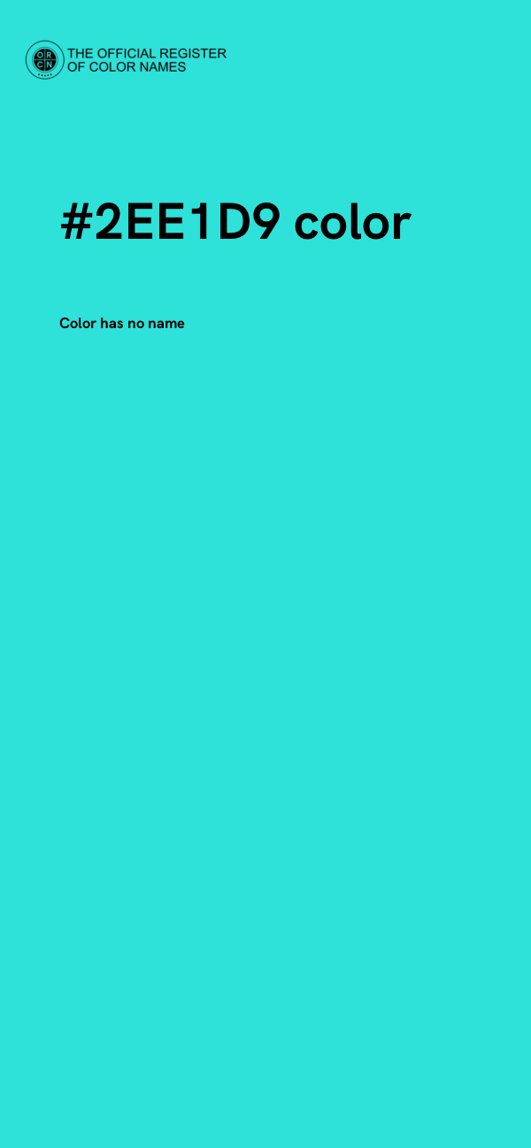 #2EE1D9 color image