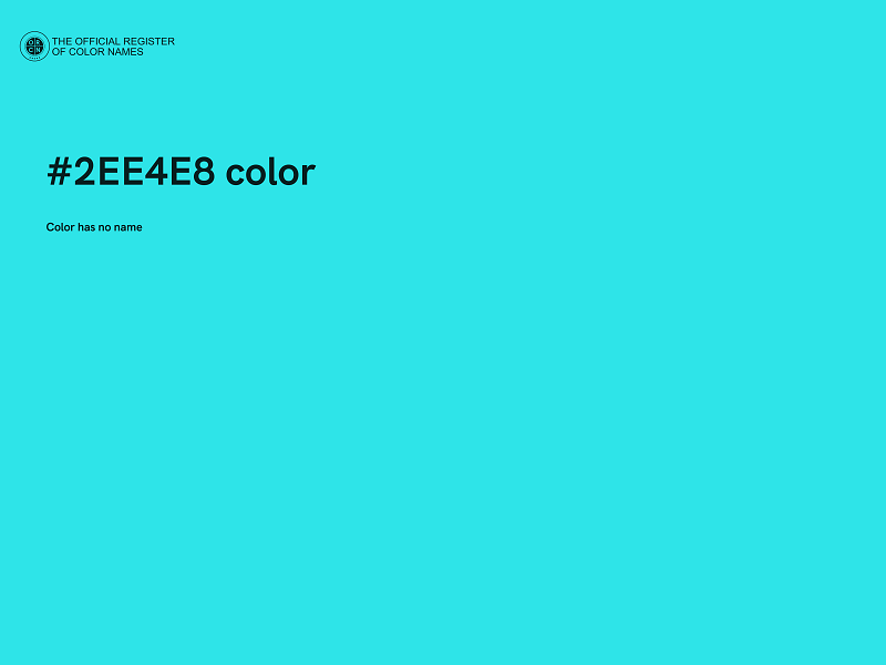 #2EE4E8 color image