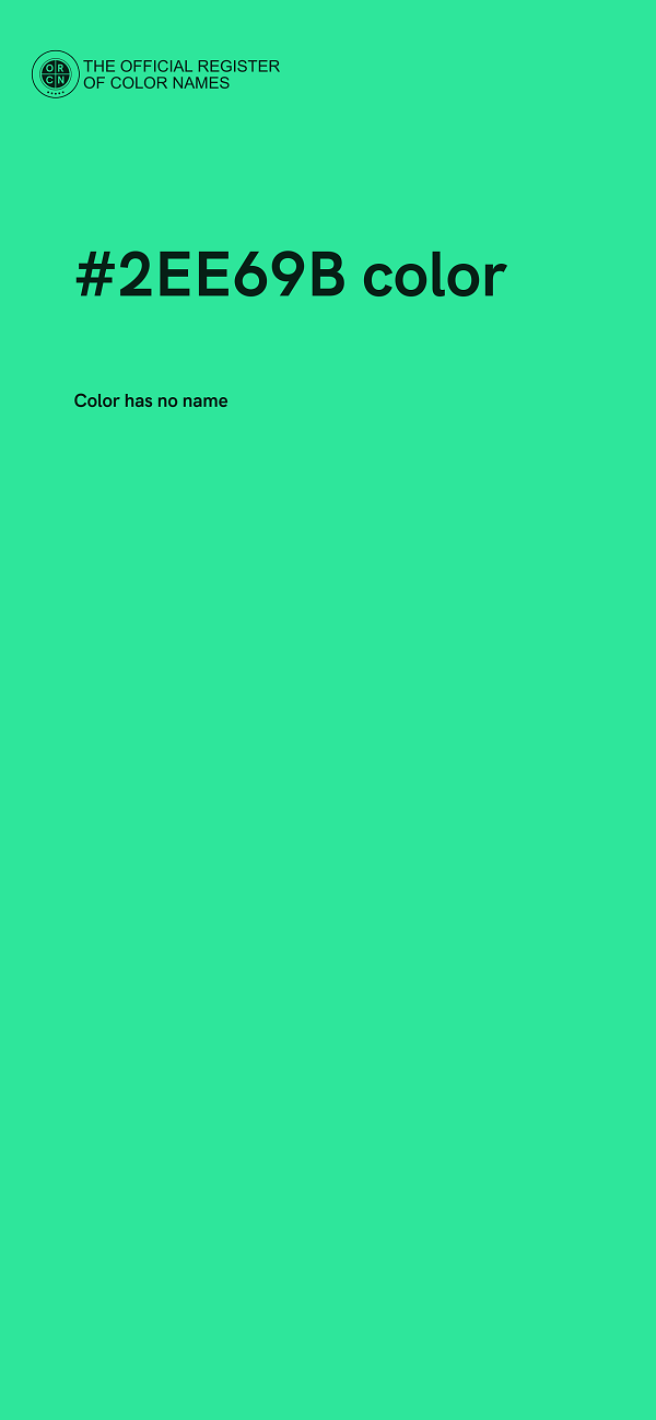 #2EE69B color image