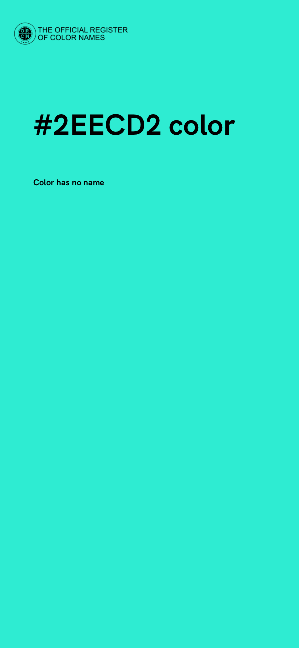 #2EECD2 color image
