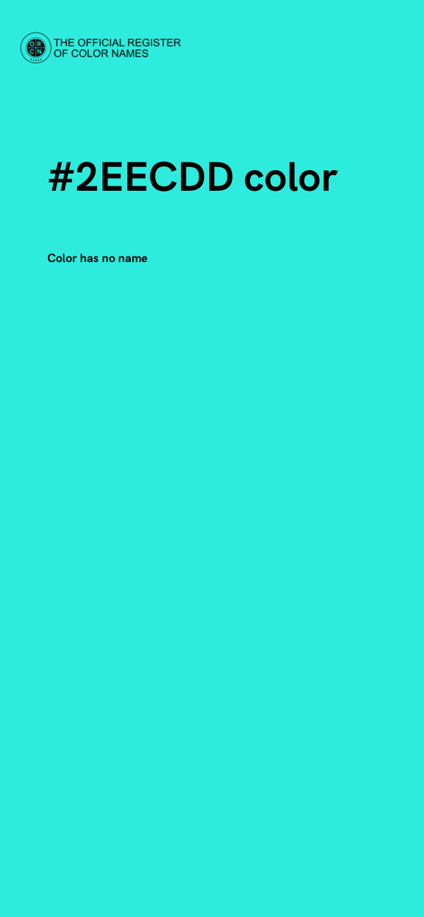 #2EECDD color image