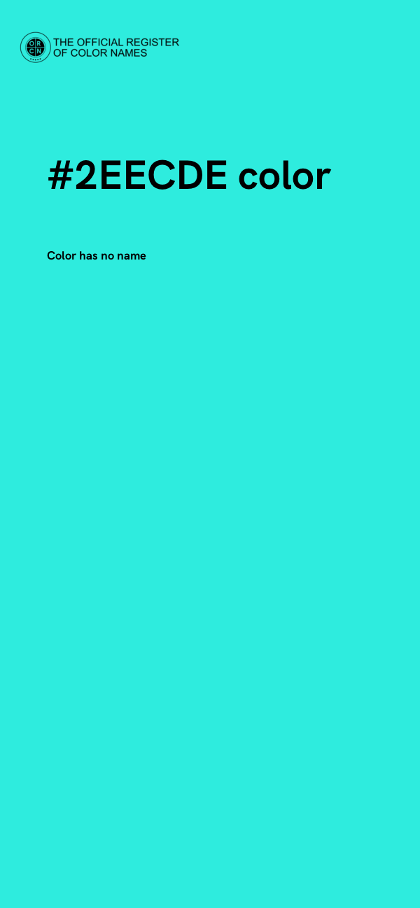 #2EECDE color image
