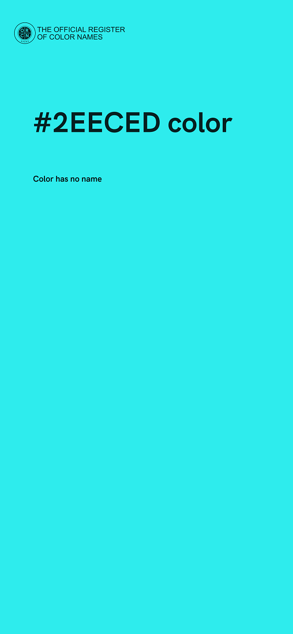 #2EECED color image