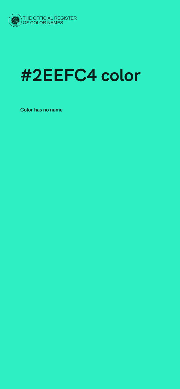 #2EEFC4 color image
