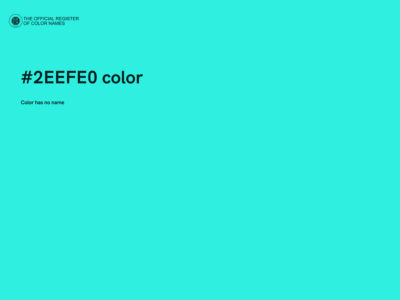 #2EEFE0 color image