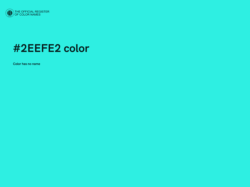 #2EEFE2 color image