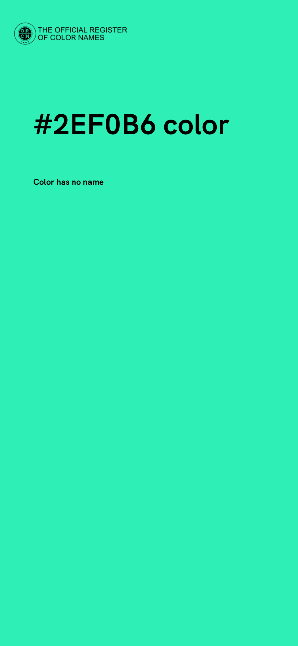 #2EF0B6 color image