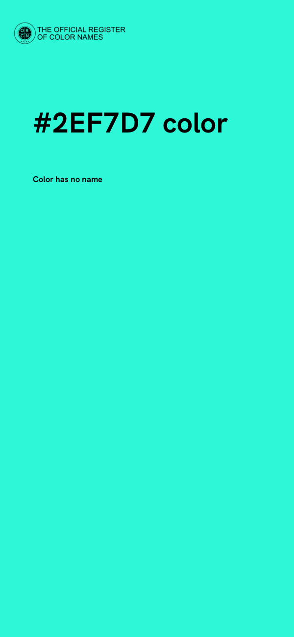 #2EF7D7 color image