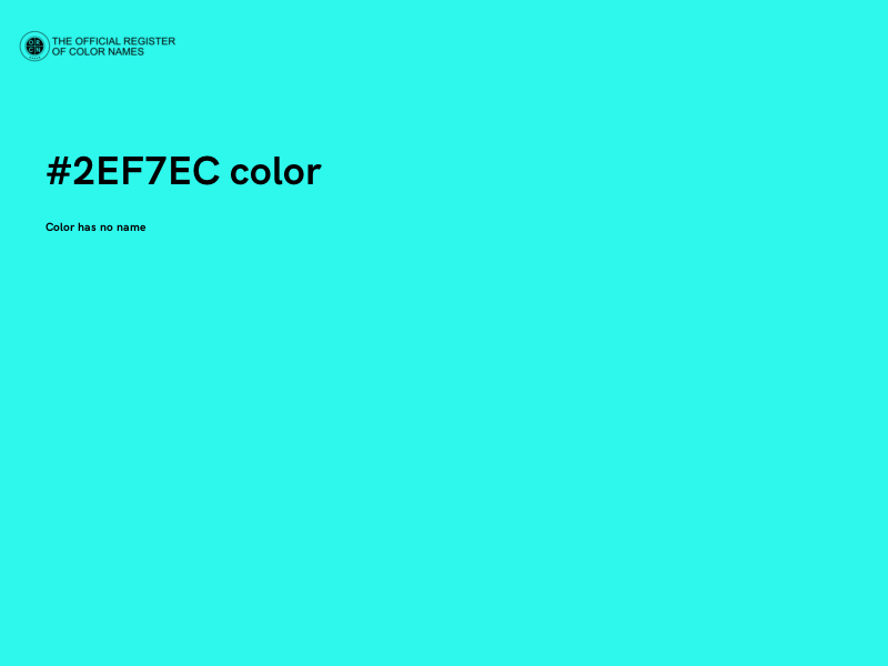 #2EF7EC color image