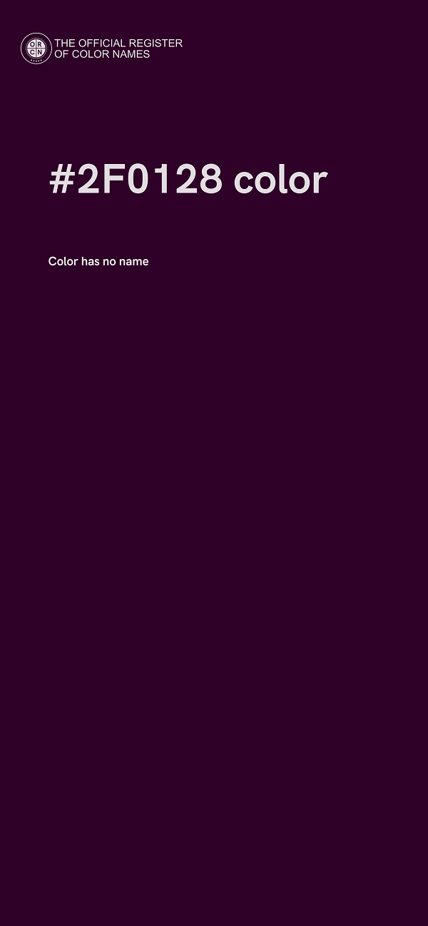 #2F0128 color image