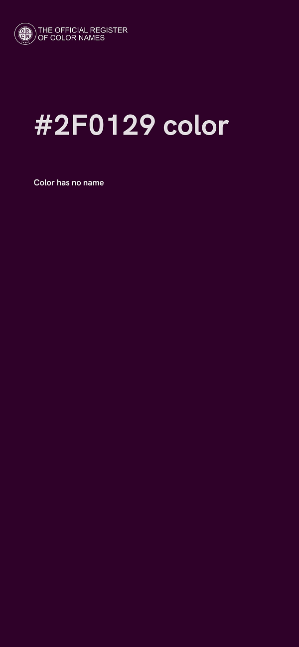 #2F0129 color image