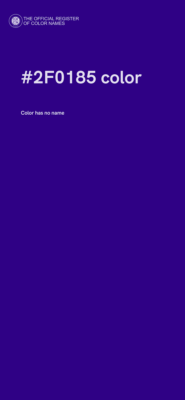 #2F0185 color image