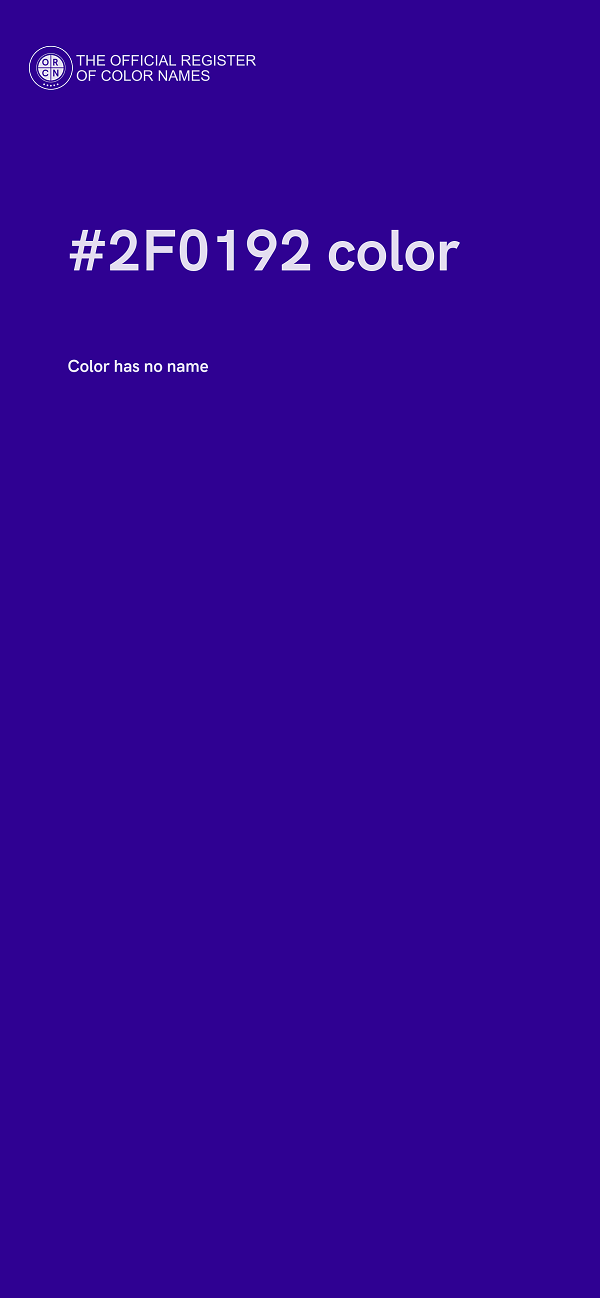 #2F0192 color image