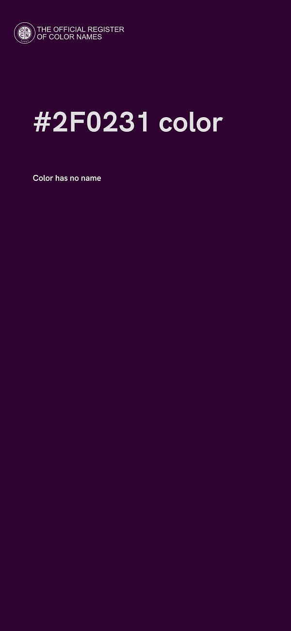#2F0231 color image