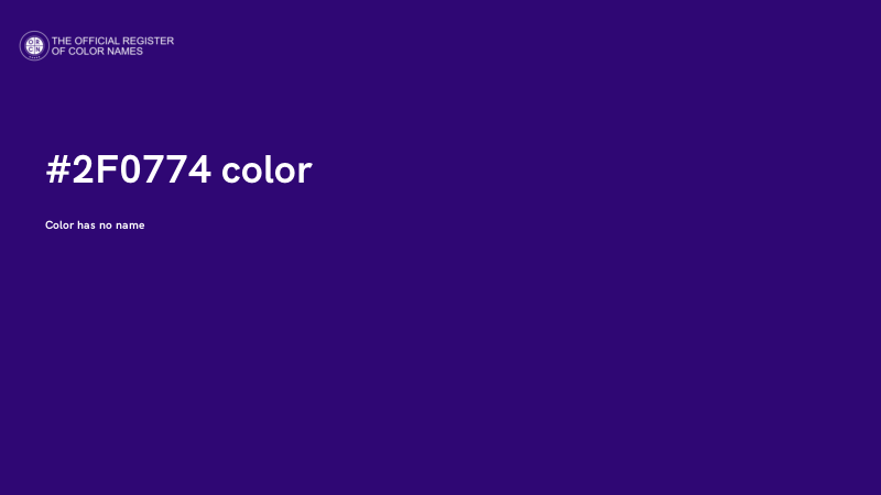 #2F0774 color image