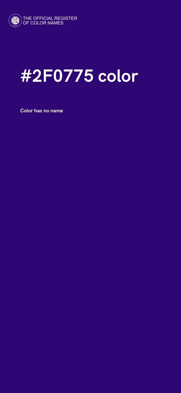 #2F0775 color image