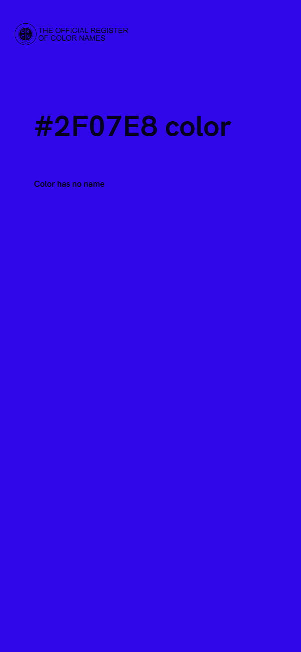 #2F07E8 color image