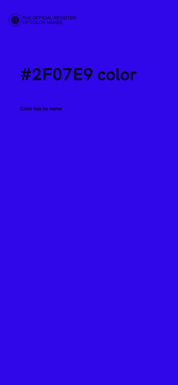#2F07E9 color image