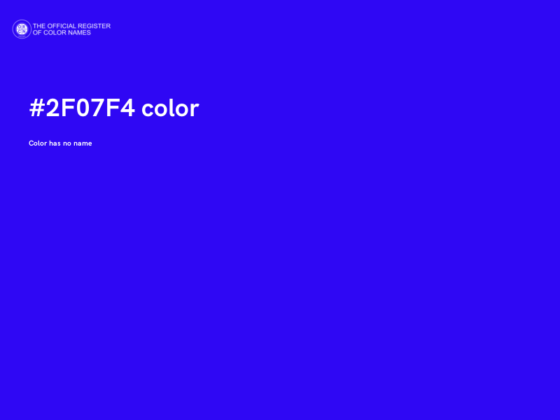 #2F07F4 color image