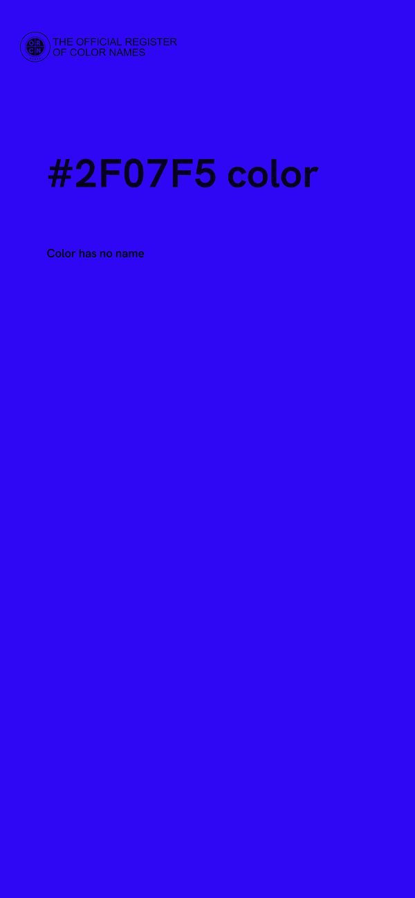 #2F07F5 color image