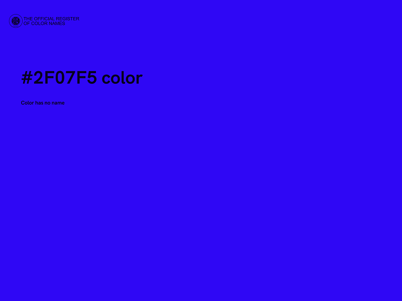 #2F07F5 color image