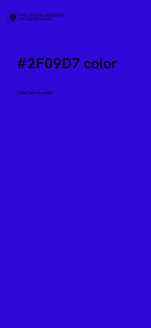 #2F09D7 color image