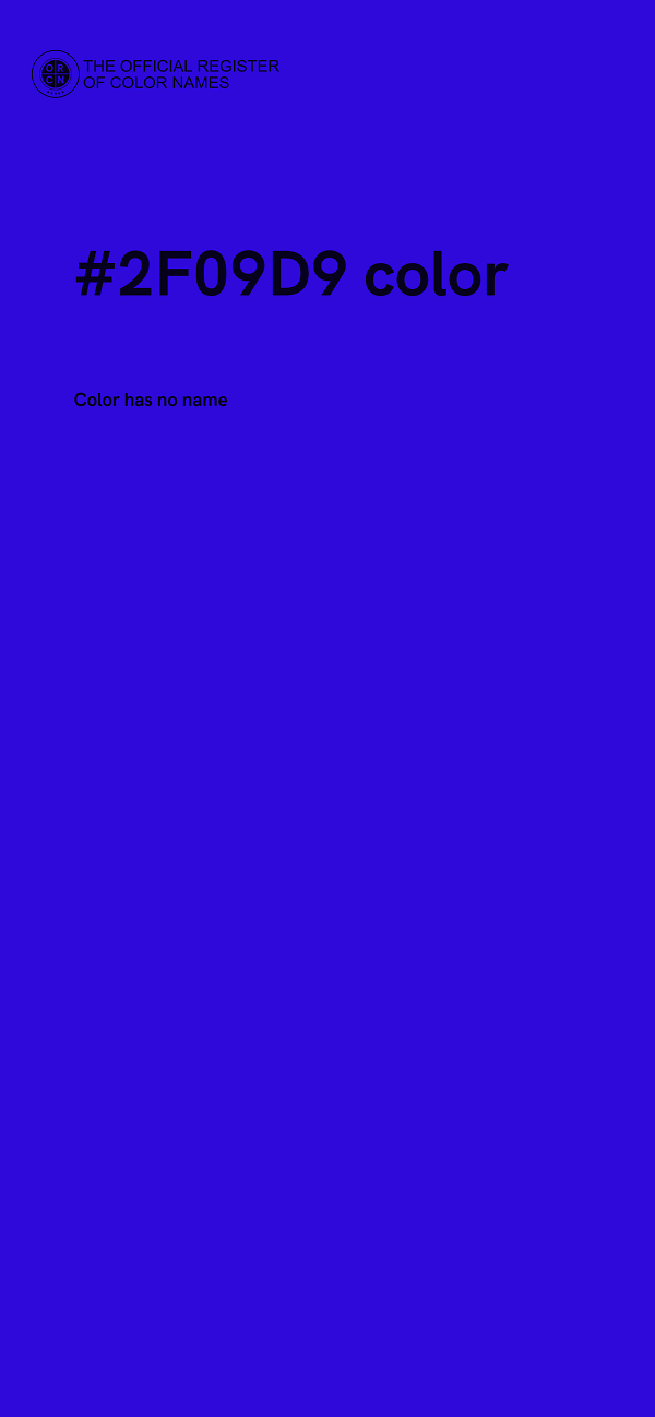 #2F09D9 color image