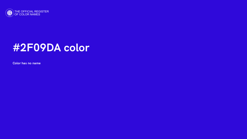 #2F09DA color image