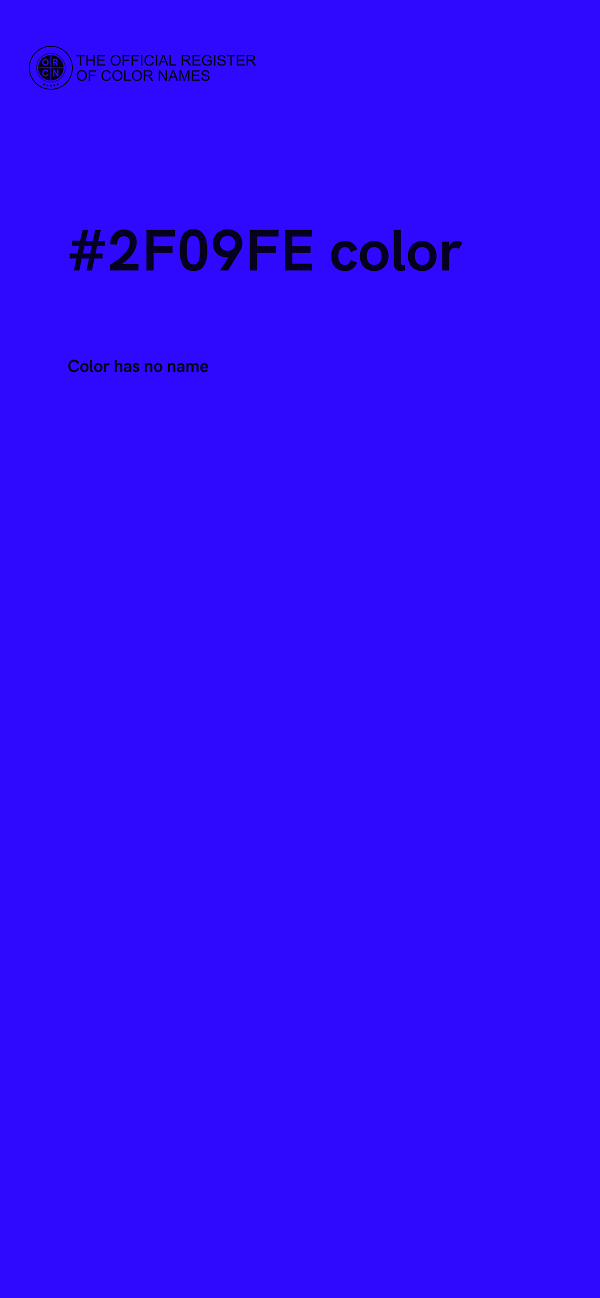 #2F09FE color image