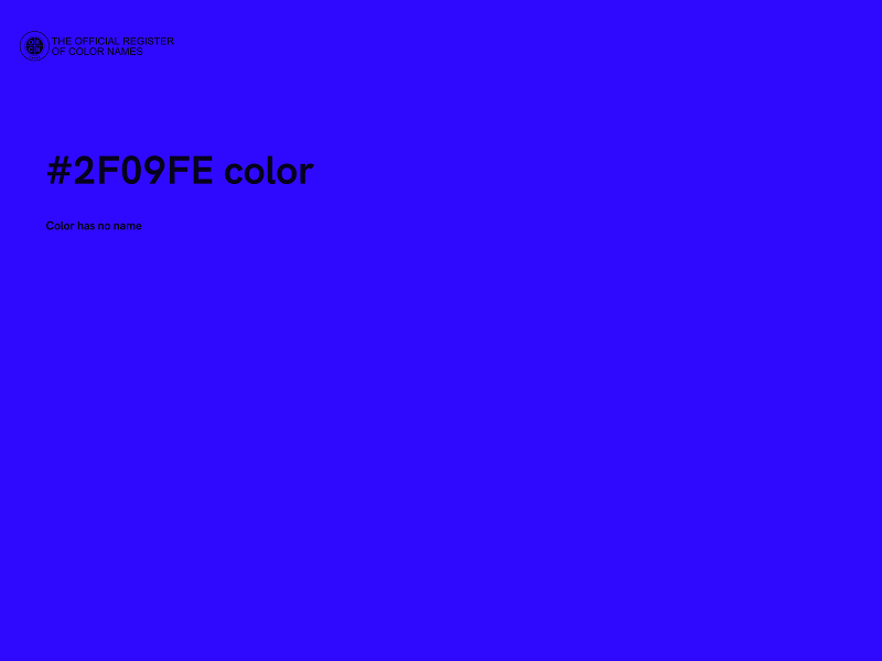 #2F09FE color image