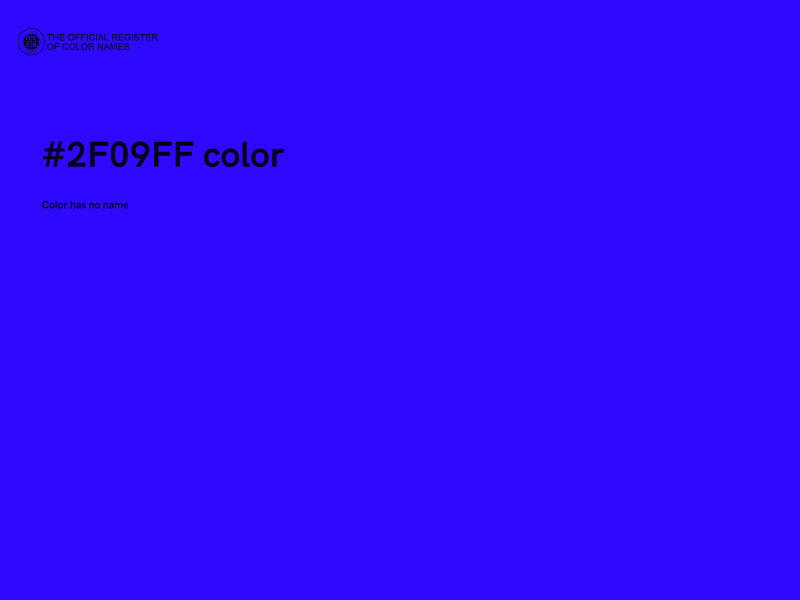 #2F09FF color image