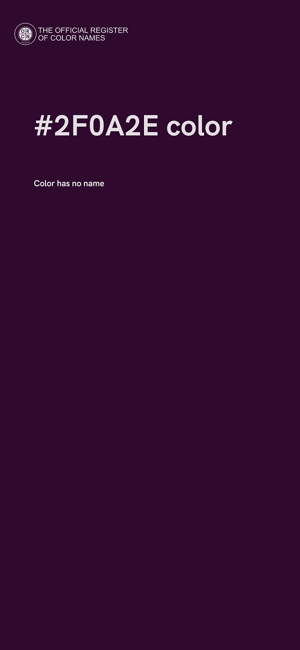 #2F0A2E color image