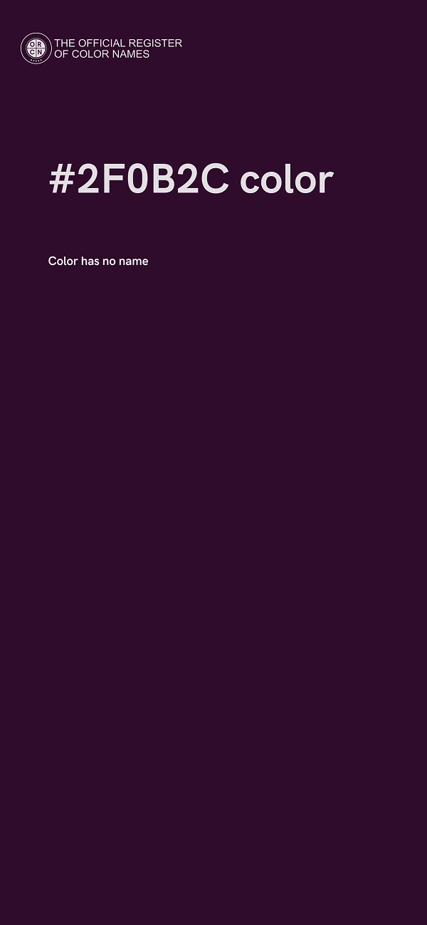 #2F0B2C color image
