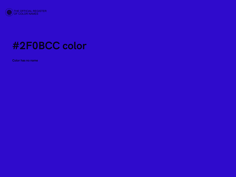 #2F0BCC color image