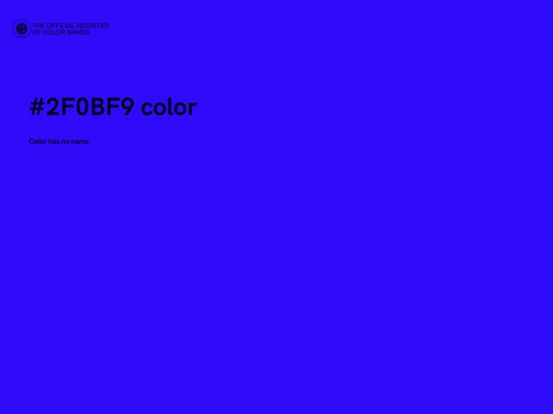 #2F0BF9 color image