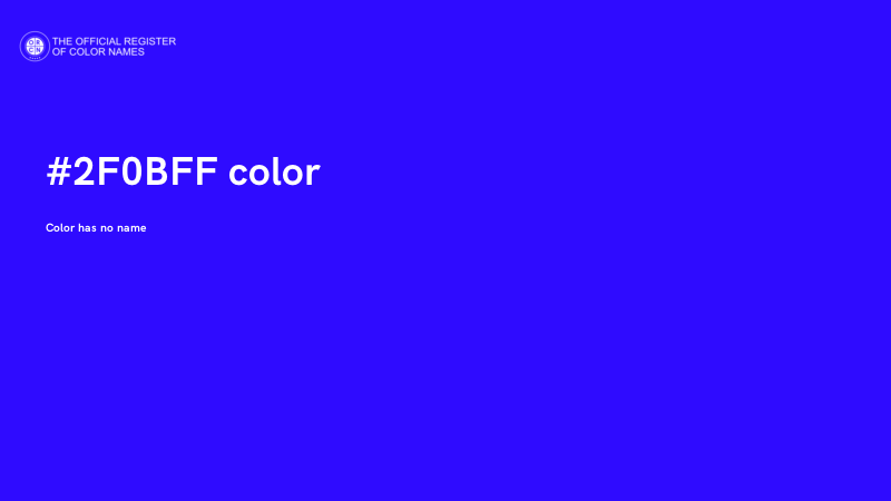 #2F0BFF color image
