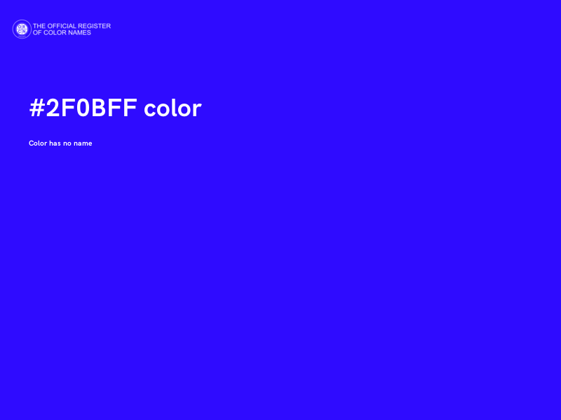 #2F0BFF color image